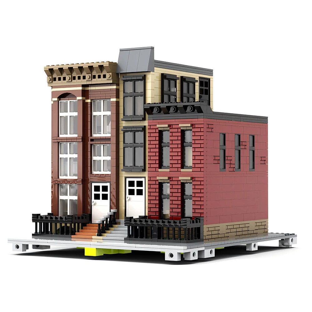 New MOC Hot Selling City Street View Townhouse Modular Office DIY Building Model Building Blocks Children's Toys Christmas Gift