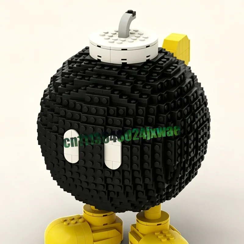 1211PCS Bob-omb Character MOC Custom Puzzle Model DIY Assembly Building Blocks Educational Creative Toy Collection Gift Display