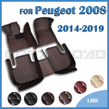 Auto Vloermatten Voor Peugeot 2008 2014 2015 2016 2017 2018 2019 Custom Auto Voet Pads Auto Tapijt Cover Interieur