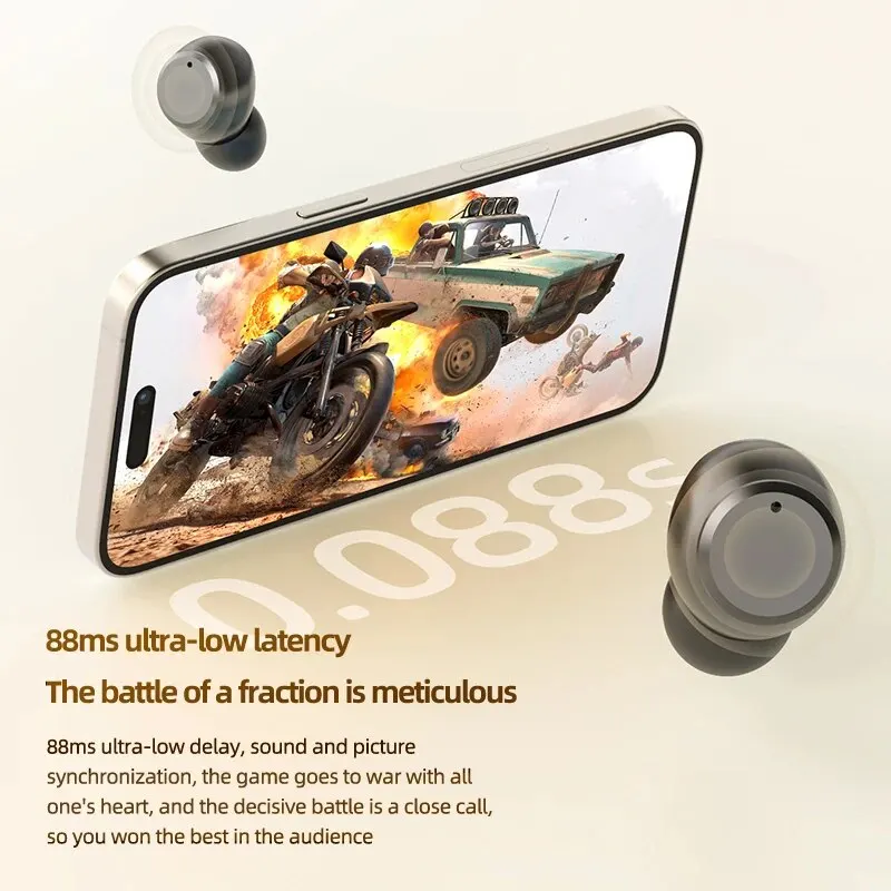 T62 Bluetooth Earphone Touch Control Wireless Headphones Earbuds V5.3 Headset with Digital Display Waterproof for Mobile Phone