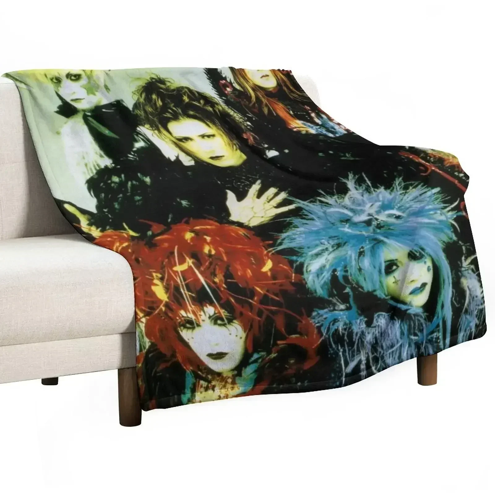 

MALICE MIZER - merveilles Era Band Picture (Visual kei J-rock band with Gackt & Mana) Throw Blanket Weighted Sofas Blankets