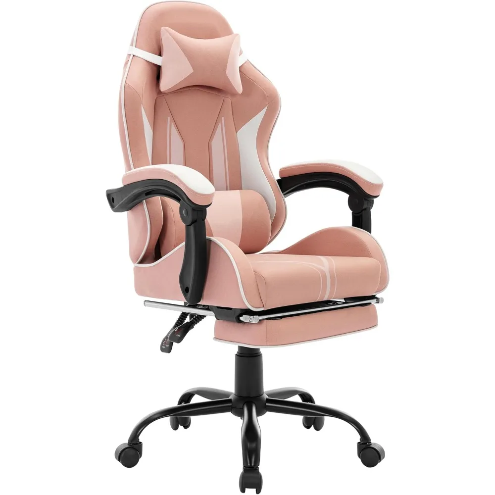 Gaming Chair for Kid Computer Chair with Footrest and Lumbar Support, Ergonomic Cute Gamer Chair, Racing Reclining PC Game Chair