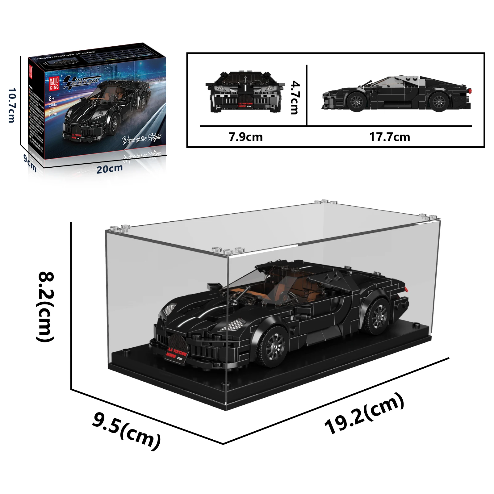 Speed Sport Racing Car Building Blocks Set Supercar MOC Model With Display Box 4Assembly DIY Toys For Kids Holiday Gift