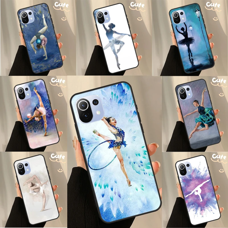 Gymnastics Oil Painting For POCO F5 Pro X4 F4 GT C40 M5s F3 X3 X5 Pro Case For Xiaomi 13 12 Lite 12T 11T Pro Cover 