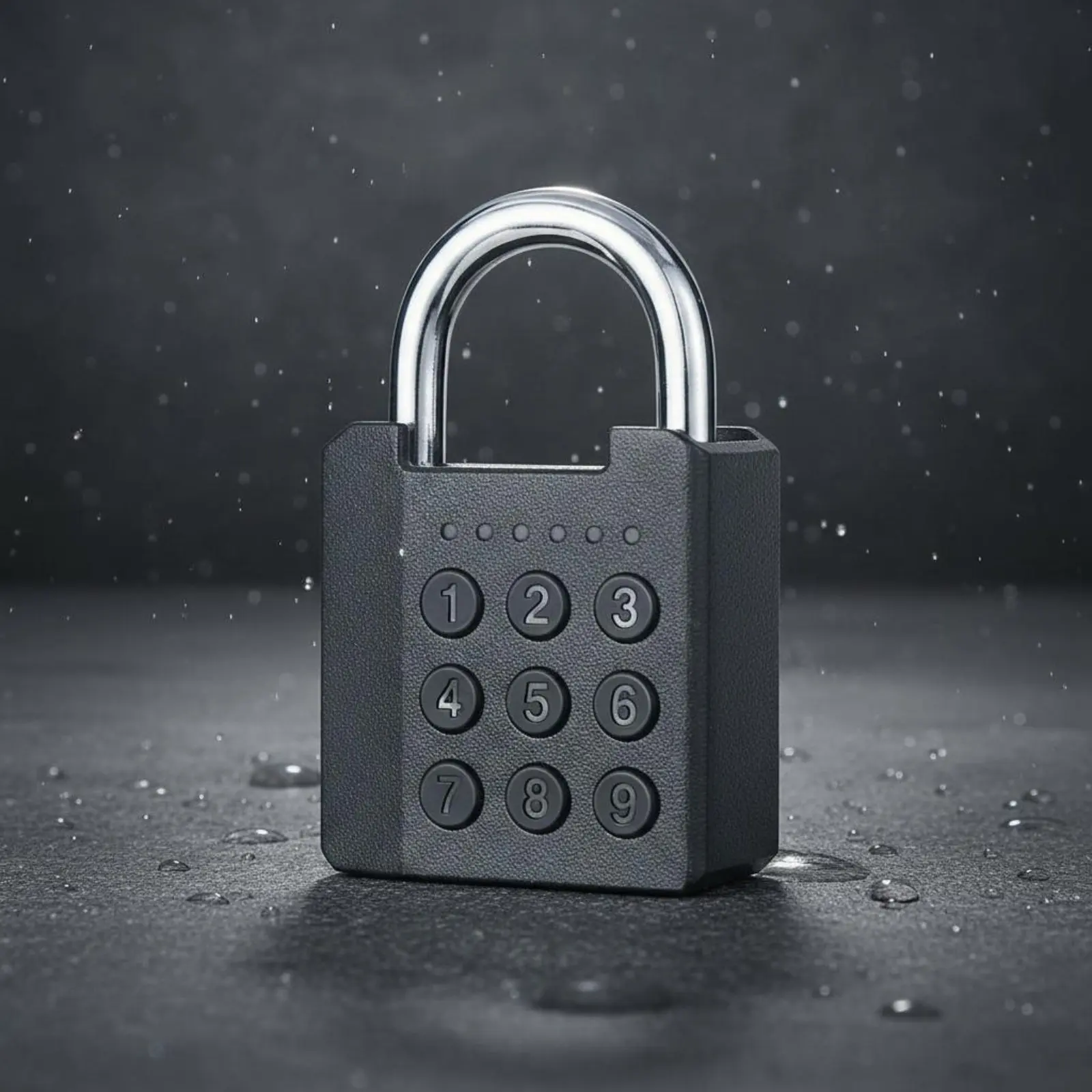 Smart Padlock Waterproof Combination Padlock with Keys Button Code Lock Anti-Theft Security Hardware Key Spare Key Access