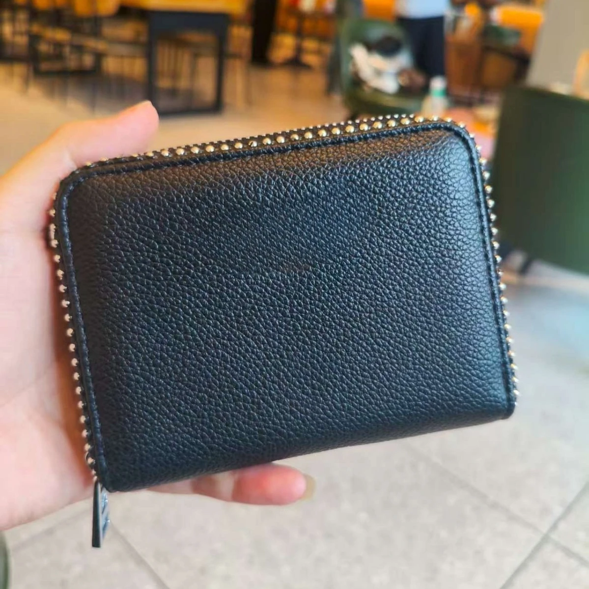Sac pour femme Black Wings, sac à chaîne métallique, porte-cartes, denim, motif Hot Diamond.