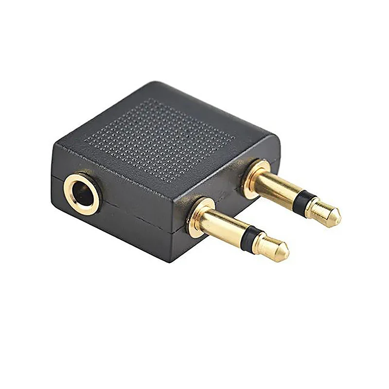 Headphones Adapter Airplane Airline Travel Headphone Jack Audio Adapter Converter Plug 3.5mm Jack Headset Connector