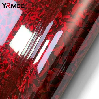 300cm Carbon Fiber Film Glossy Red Car Sticker Technology Car Body Film Waterproof Decoration Decal Vinyl Wrap Auto Accessories