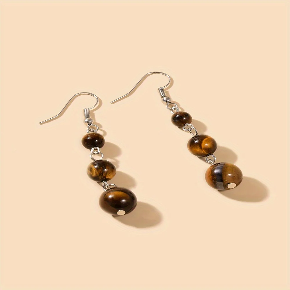 Paquete de 2 piezas, estilo retro, sexy, color café oscuro, pendientes colgantes con gancho para la oreja, modernos, adecuados para el uso diario de las mujeres, el regalo perfecto para las fiestas de graduación de amigas y compañeras.