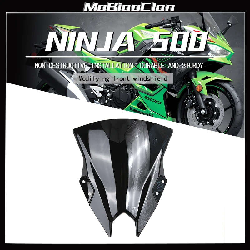 

Для Kawasaki NINJA 500 SE NINJA500 Ninja500 2024 мотоцикл с двойными пузырьками спортивные аксессуары для переднего ветрового стекла