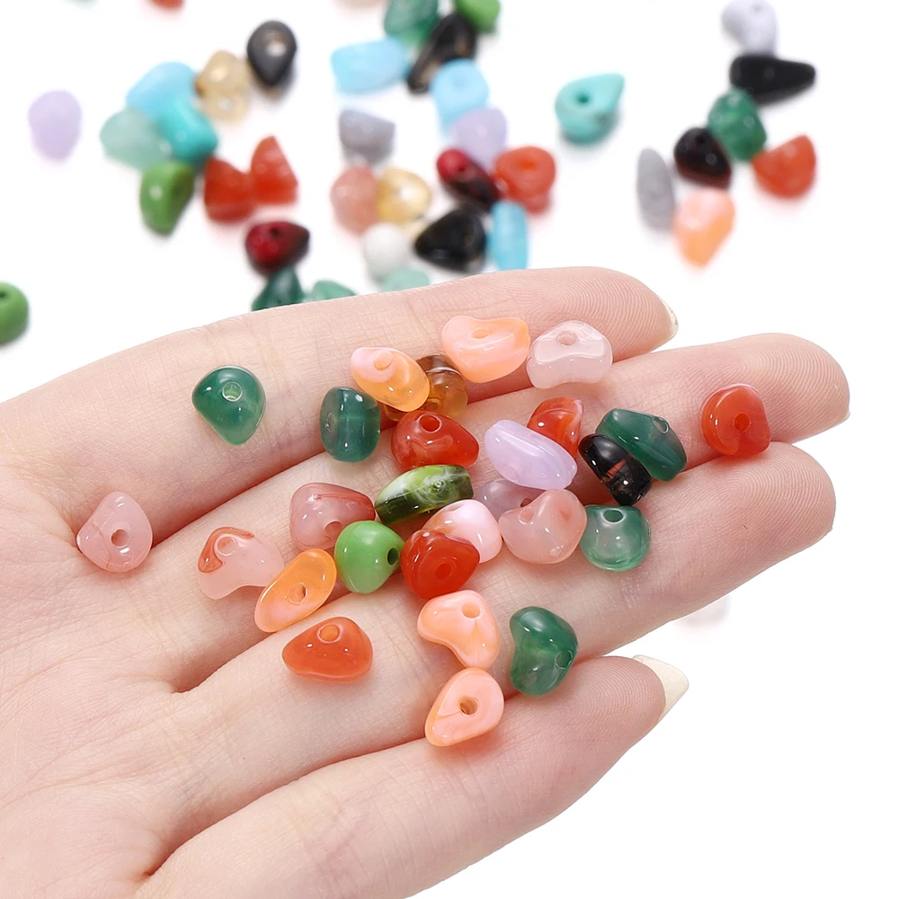 50/100pcs 5~8mm Imitation Natural Stone Irregular Acrylic Beads Spacer Beads for Jewelry Making Diy Charms Bracelets Accessories