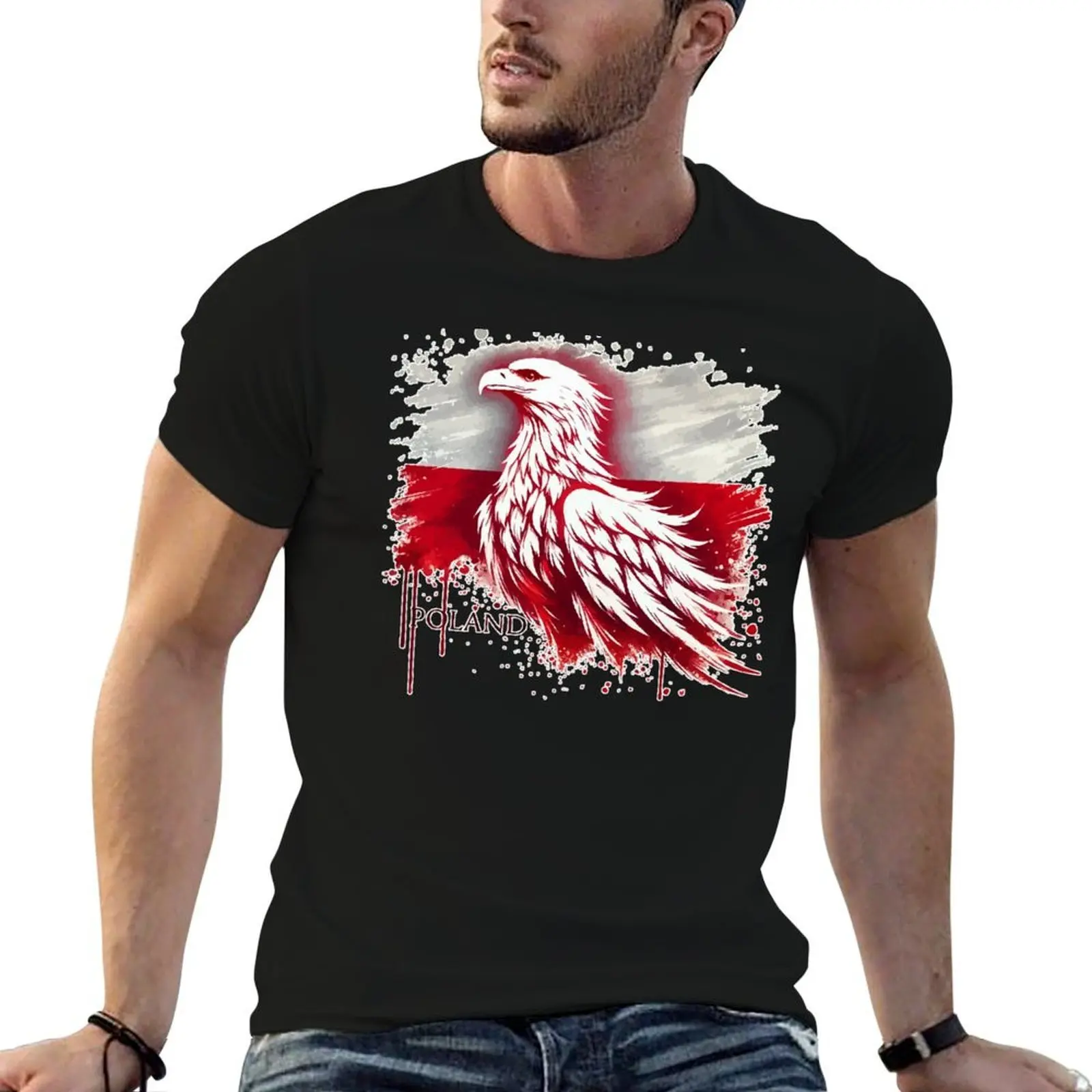 

Poland Eagle Europe Travel T-Shirt man t shirts high quality luxury brand t shirt man cotton T-Shirt