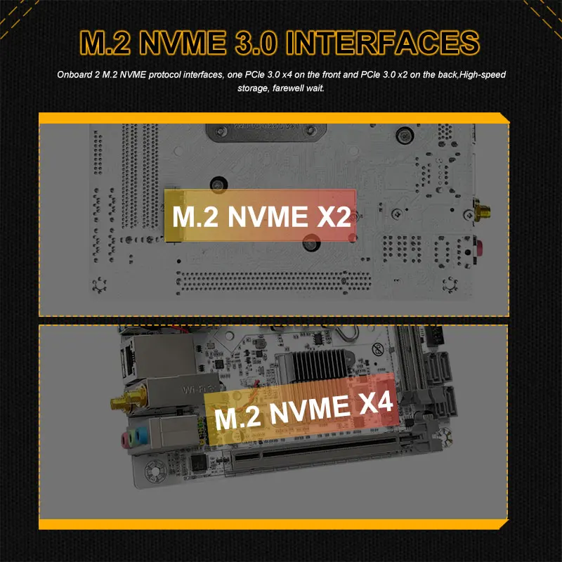 JGINYUE H610 itx HTPC Motherboard LGA1700 Support Core i3/i5/i7/i9 12th 13th Processor Dual channel DDR4 Memory DUAL M.2