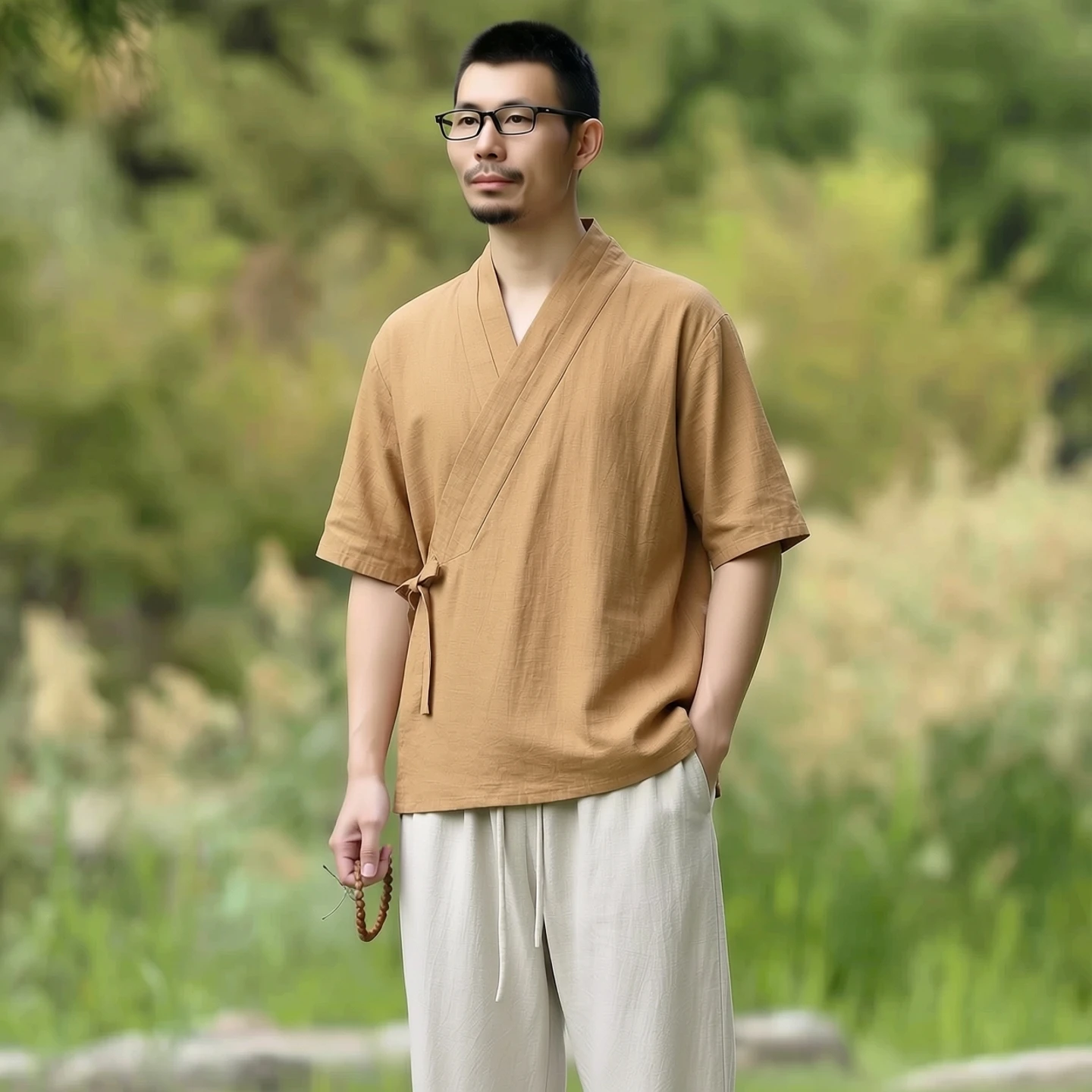 men's-improved-hanfu-cotton-linen-side-buttoned-chinese-style-loose-short-sleeve-zen-meaning-summer-fashion-traditional-clothing