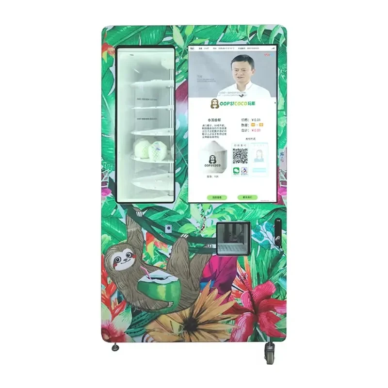 Frozen Coconut Instant Vending Machine with LCD Touch Screen