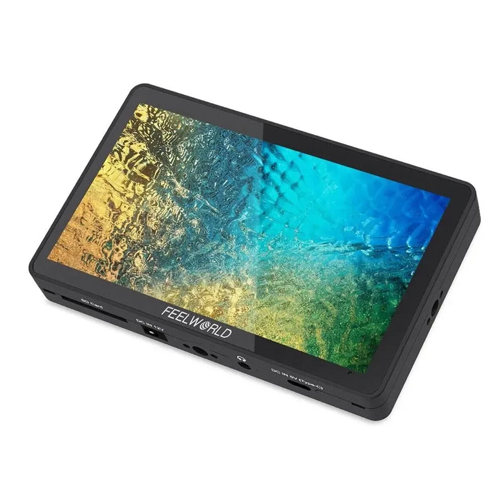 شاشة لمس Feelworld F6 PLUS V2 مقاس 6 بوصات IPS 160 °   عرض واسع Rec.709 3D LUT 4K HDMI I/O حامل إمالة تصميم نحيف مخرج طاقة