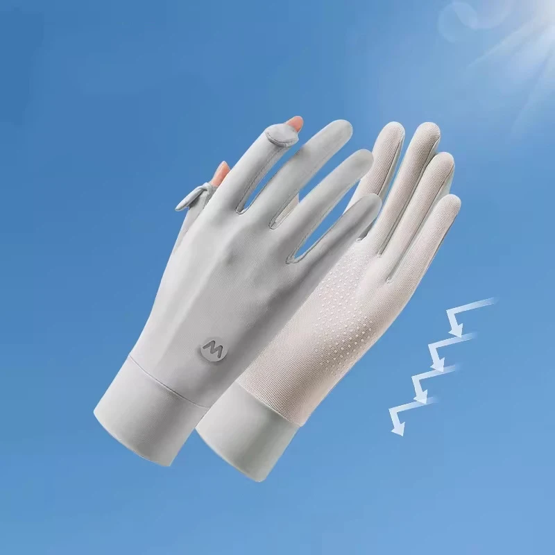 Sommer-Sonnenschutzhandschuhe, atmungsaktiv, rutschfest, für Damen, dünne Sonnenschutzhandschuhe zum Fahren, für Reisen im Freien – Detail 9