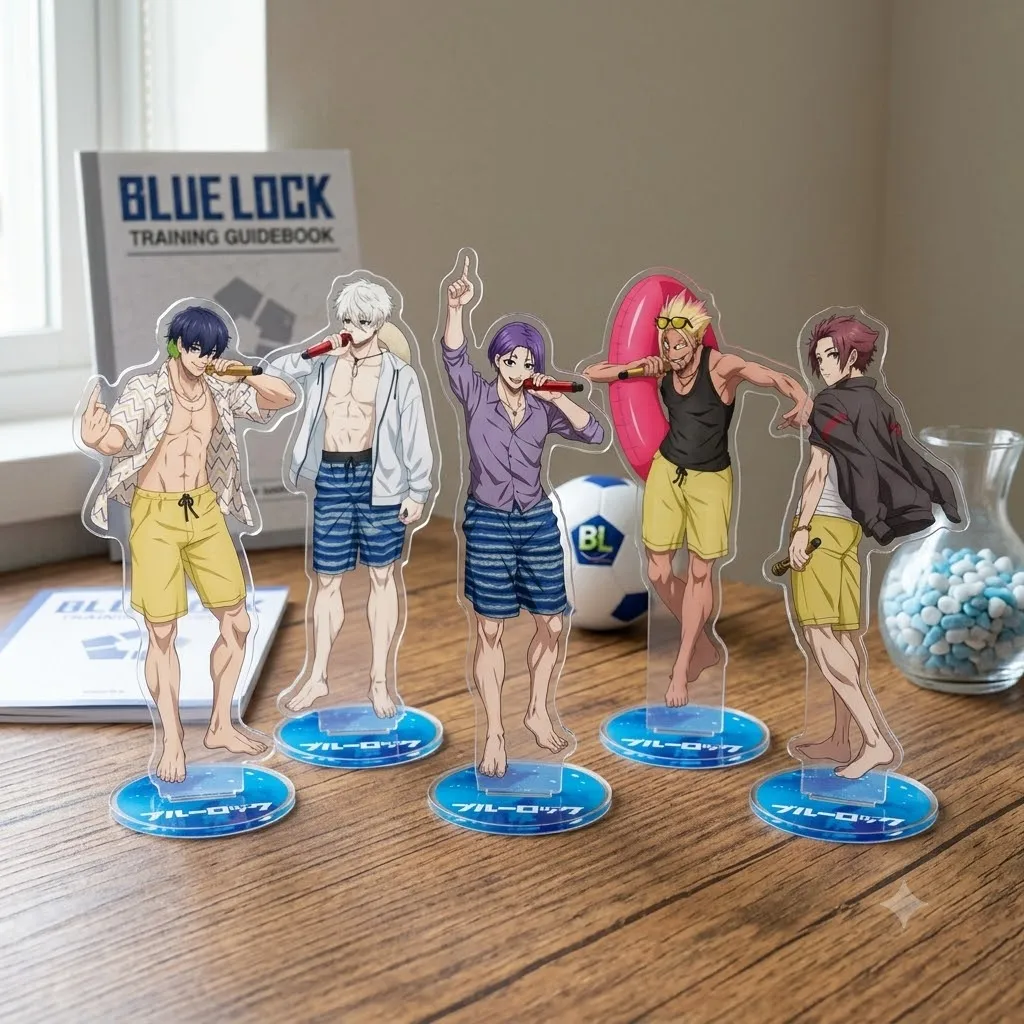 15cm Hot Anime Blue Lock Acrylic Stand Figure Chibi Anime Standing Sign Model Plate Desk Decor Fans Gift Keychain