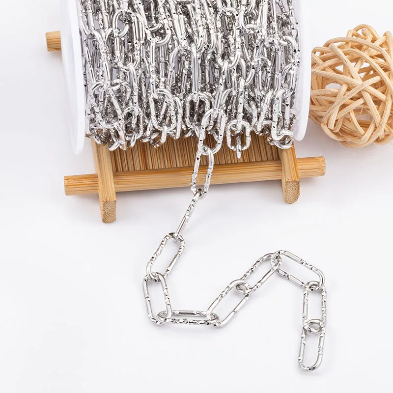 1 Meter Stainless Steel Oval Big Chains For Needlework Handmade DIY Jewelry Making Bracelet Necklace Jewelry Fashion Accessories