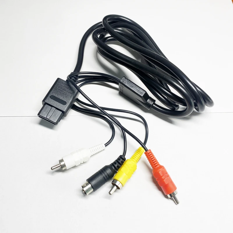 S-Video Cable 3RCA AV Cord cable for N64 for SNES for GameCube GC