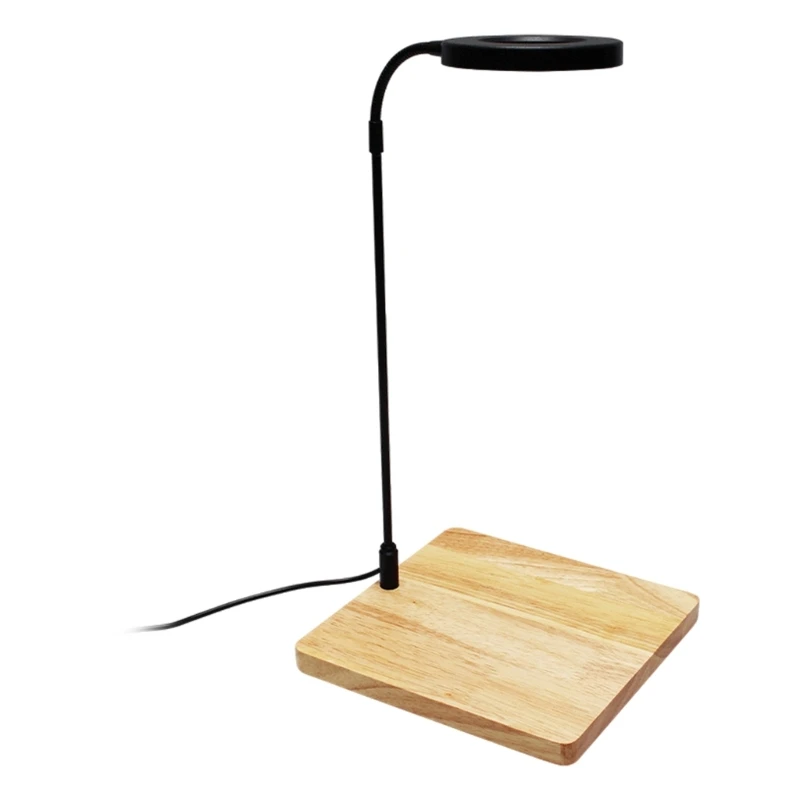 5 واط LED ضوء النبات مع قاعدة خشبية لخزانات الأسماك ومرابي الحيوانات الدورية شاشة ليد بطيف كامل الإضاءة USB تعمل مصباح #5