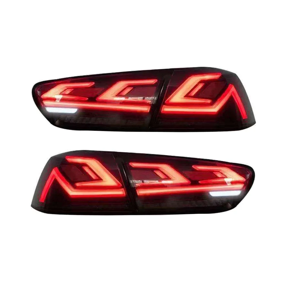 Car LED Taillights Tail Light For Mitsubishi Lancer 10 EVO x Rear Lamp DRL + Dynamic Turn Signal + Reverse + Brake LED Light