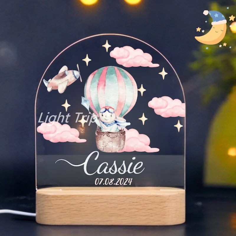 Drop Shipping personal isierte Nachtlicht USB führte kunden spezifischen Namen 3d Lampe Dekoration Schlafzimmer Spielzeug Geburtstag für Baby Kinder Geschenk