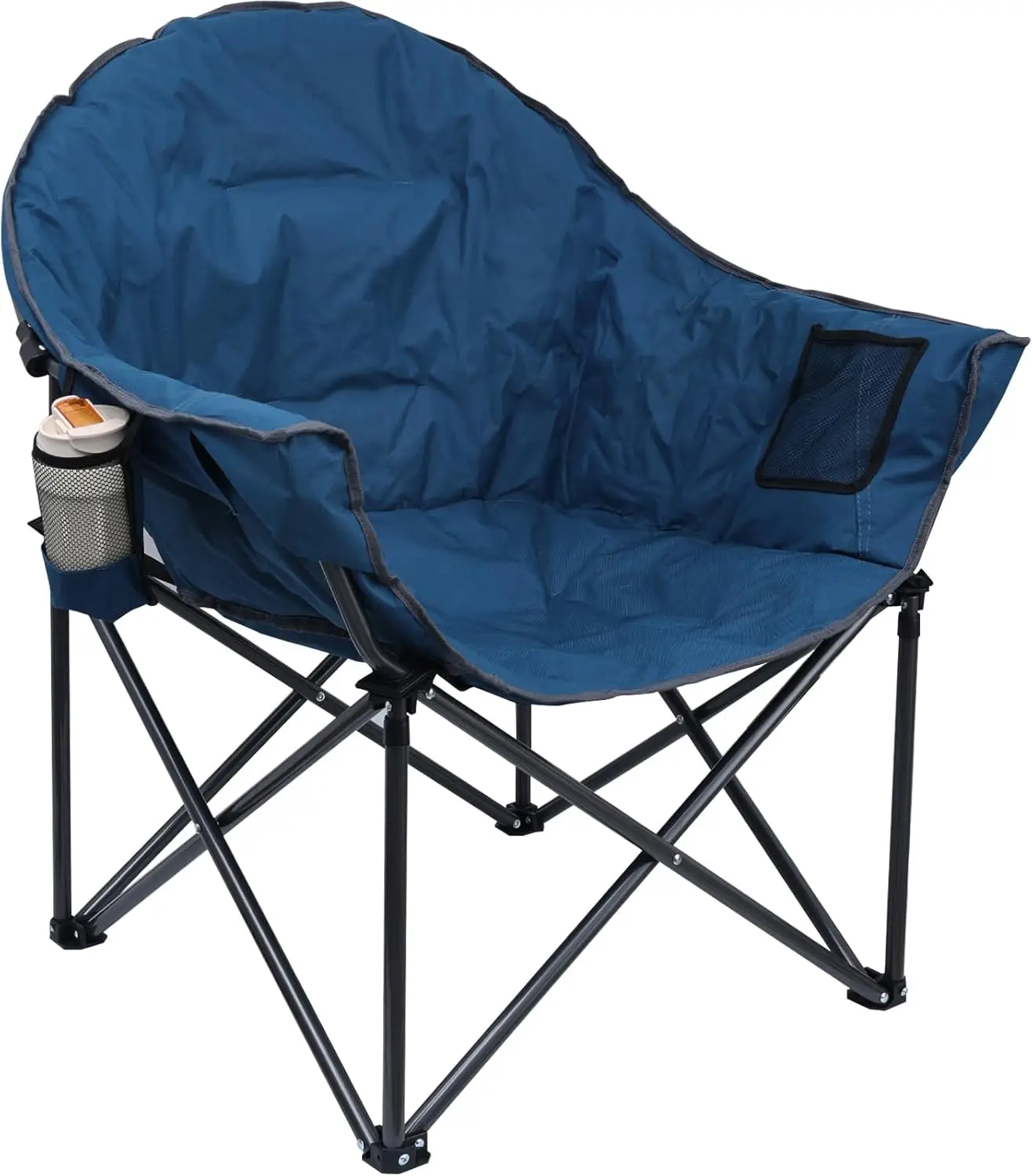 

Chairs for Adults, Oversized Lawn Chairs, Moon Lence Folding Heavy Duty Camp Chair with Carry Bag, Support to 450LBS