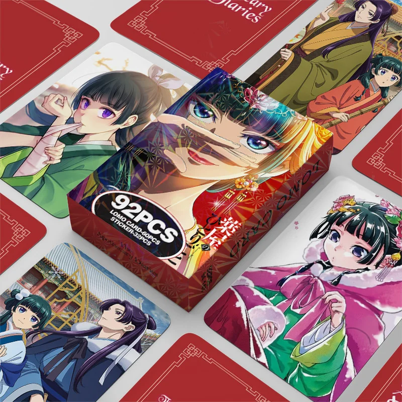 

92pcs NEW Anime The Apothecary Diaries Lomo Cards With Postcards Box Card Games For Fans Party Decorations Kids Gift Toy