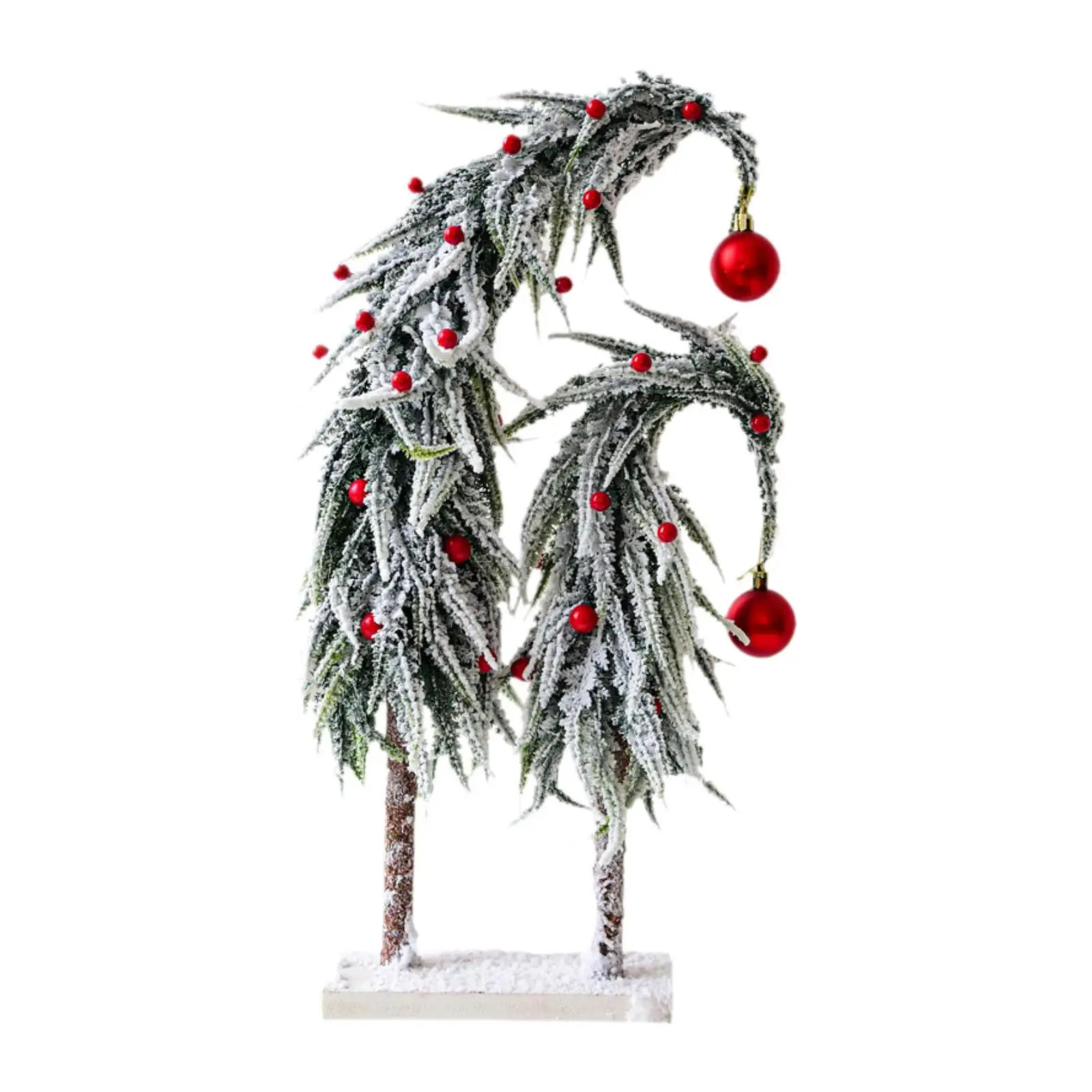 Tabletop Christmas Tree Statue Figurine Collectible Decorative Xmas Tree Decor Desktop Ornament for Party Countertop Indoor