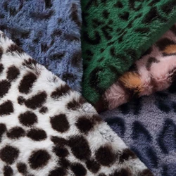 1/2/3 Yard Imitation Rabbit Hair Fur Fabric Leopard Tiger Cow Pattern Soft Plush Faux Fur Fabric Diy Sewing Material Background