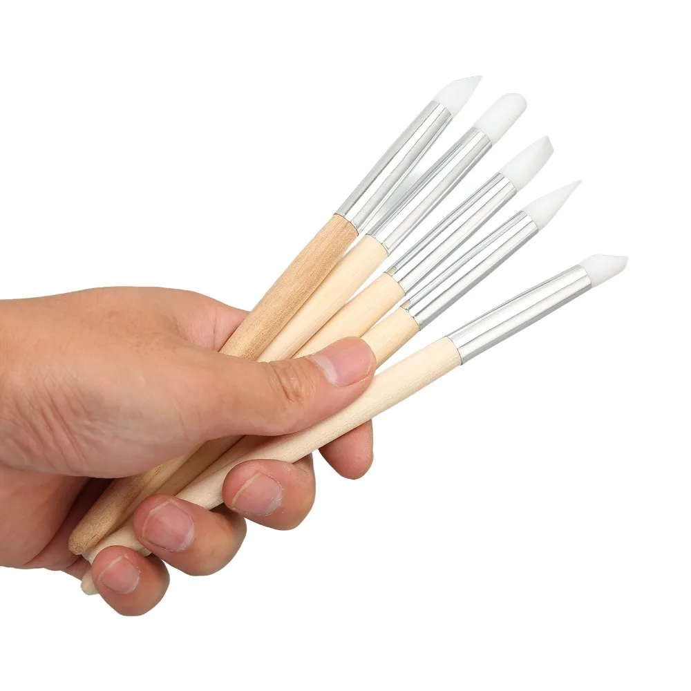 Ferramenta profissional de limpeza de mostrador de relógio, material de silicone, ponta de borracha, ferramenta de reparo de relógio, conjunto de caneta pincel de arranhões, limpeza de joias