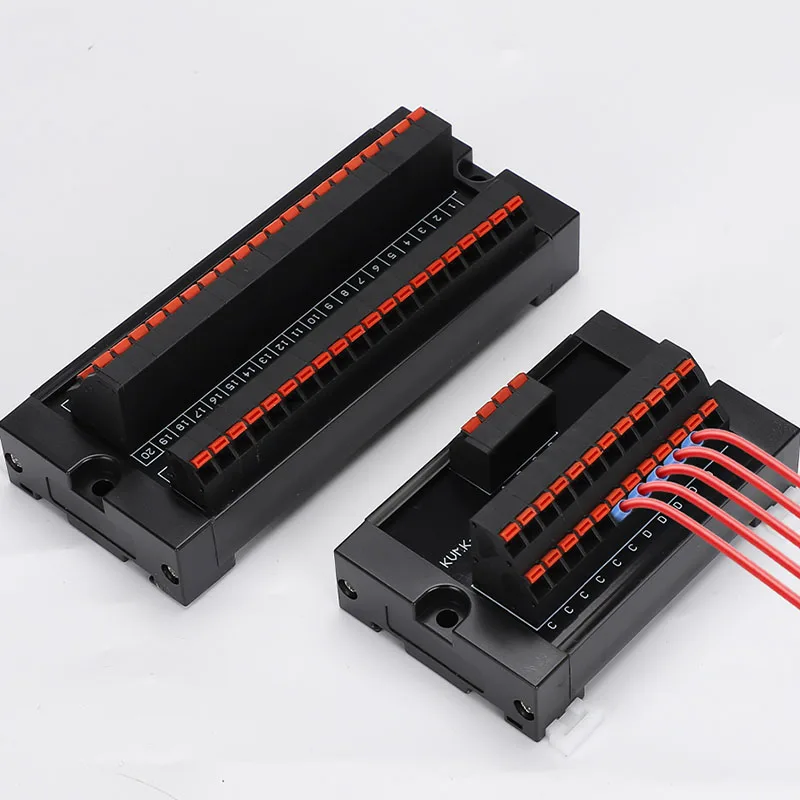 One in Multiple Out Direct Insertion Terminal Block Distribution Box DIN Rail Power Common Splitter PLC Signal Line Junction Box