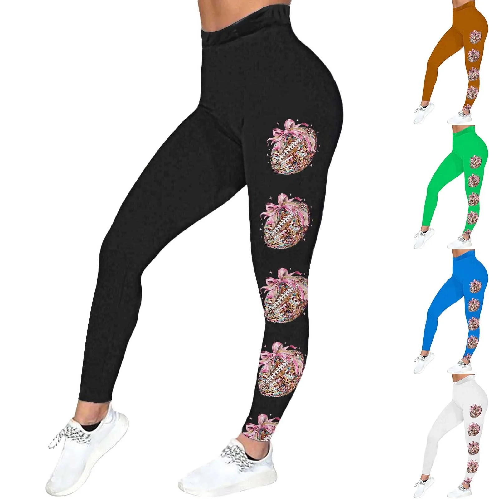 Flower Print Casual Elastic Waist Slim-Fit Leggings Women Home Workout Travel Wearing Comfortable Pant Ladies Stretch Yoga Pants