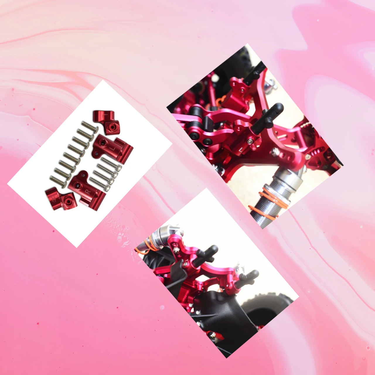 Estabilizador de poste de cuerpo delantero + trasero de aluminio GPM para ARRMA 1/8 Outcast 6S Blx Stunt,Notorious 6S