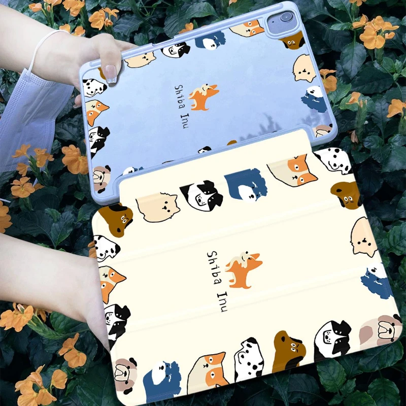 Protective Case for 7 8 9th 10.2 Funda Cover IPad 10th Generation IPad Air 4 10.9 2020 Air 5 Pro 11 2nd 3rd 4th Simple Puppy