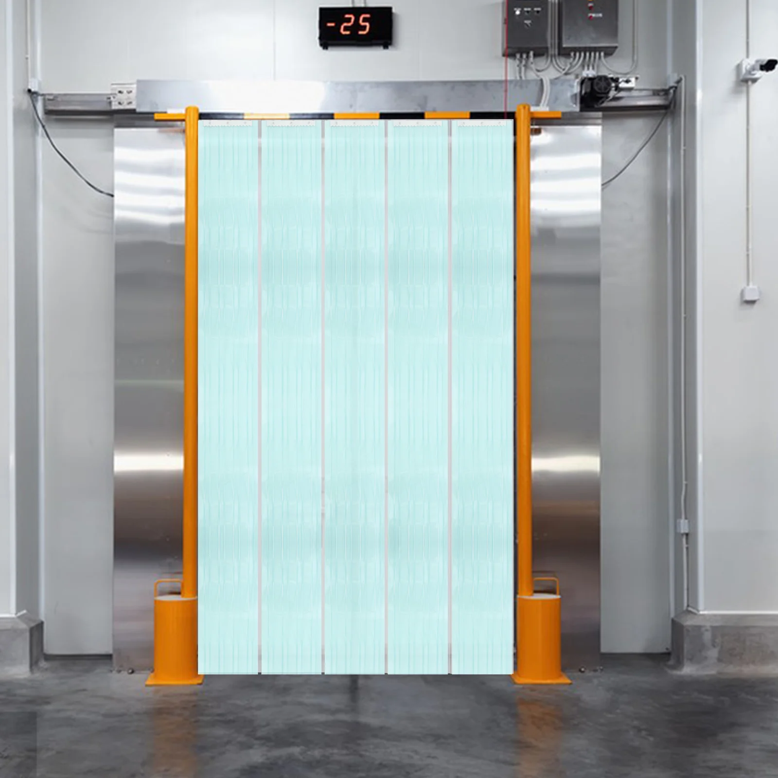 

1 set 1 Set Transparent Pvc Door Curtain Clear Plastic Strip Windproof Partition High Visibility For Home Shop Garage Doorway