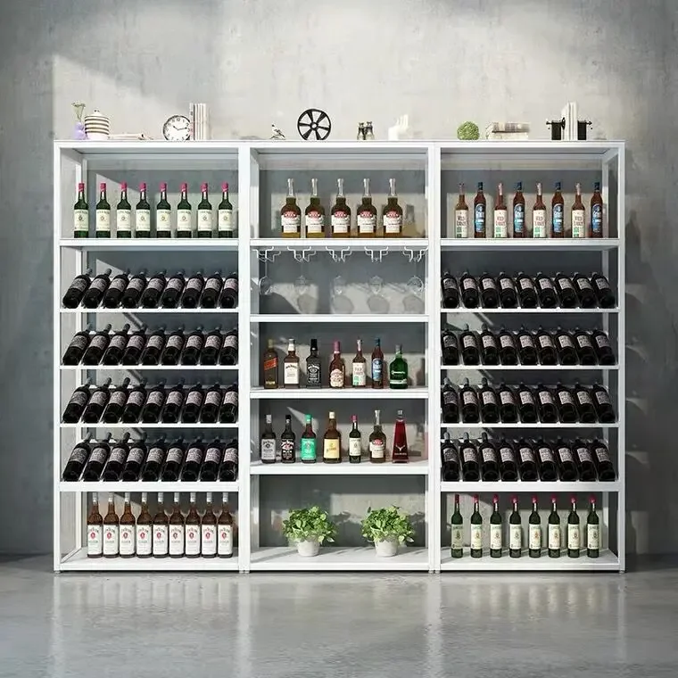 Stainless steel wine cabinet rack villa home refrigerated custom  kiln winery display rack SUS 304