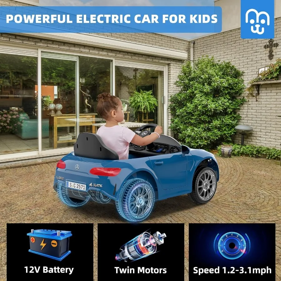 12V 充電式電動乗用玩具、リモコン付き、Bluetooth USB音楽プレーヤー搭載、最高速度3.1マイル/時、バッテリー駆動