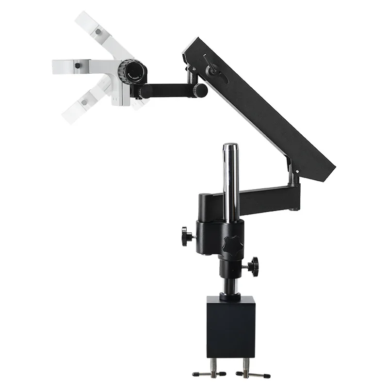 Adjustable Articulating Arm Pillar Clamp Bracket  Cantilever Holder Stand 76MM Head For Trinocular Binocular Stereo Microscope