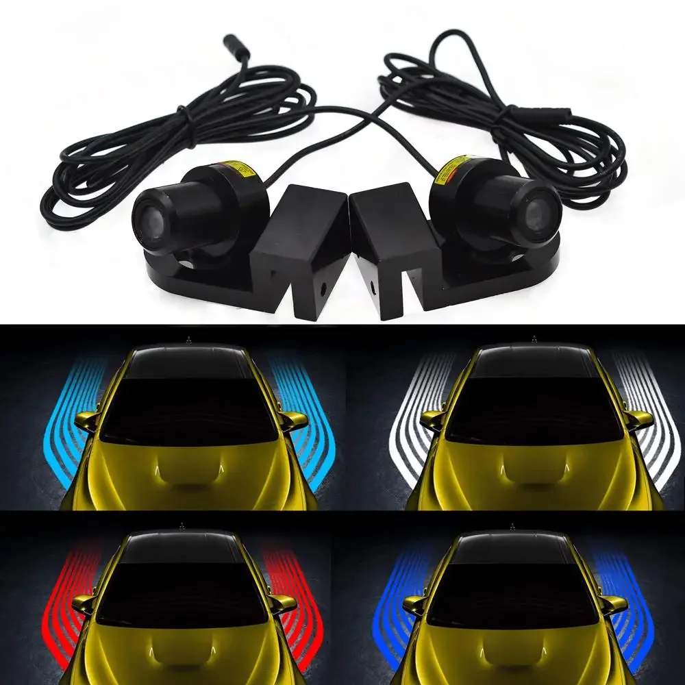2pcs Car Angel Wings LED Welcome Led Carpet Light White Red Blue Green Crystal Blue Door Light Wings Of Dream Car Fit All Cars
