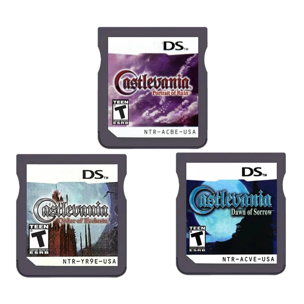 Cartuchos de jogo NDS Castlevania Series Castlevania Roubado Gravura Labirinto Galeria Cangyue Cross Jogo em inglês