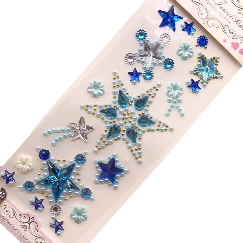 Nouveau 3d strass visage autocollant Festivals accessoires visage gemmes bijoux autocollants maquillage cristaux lumineux autocollants pour visage diamants