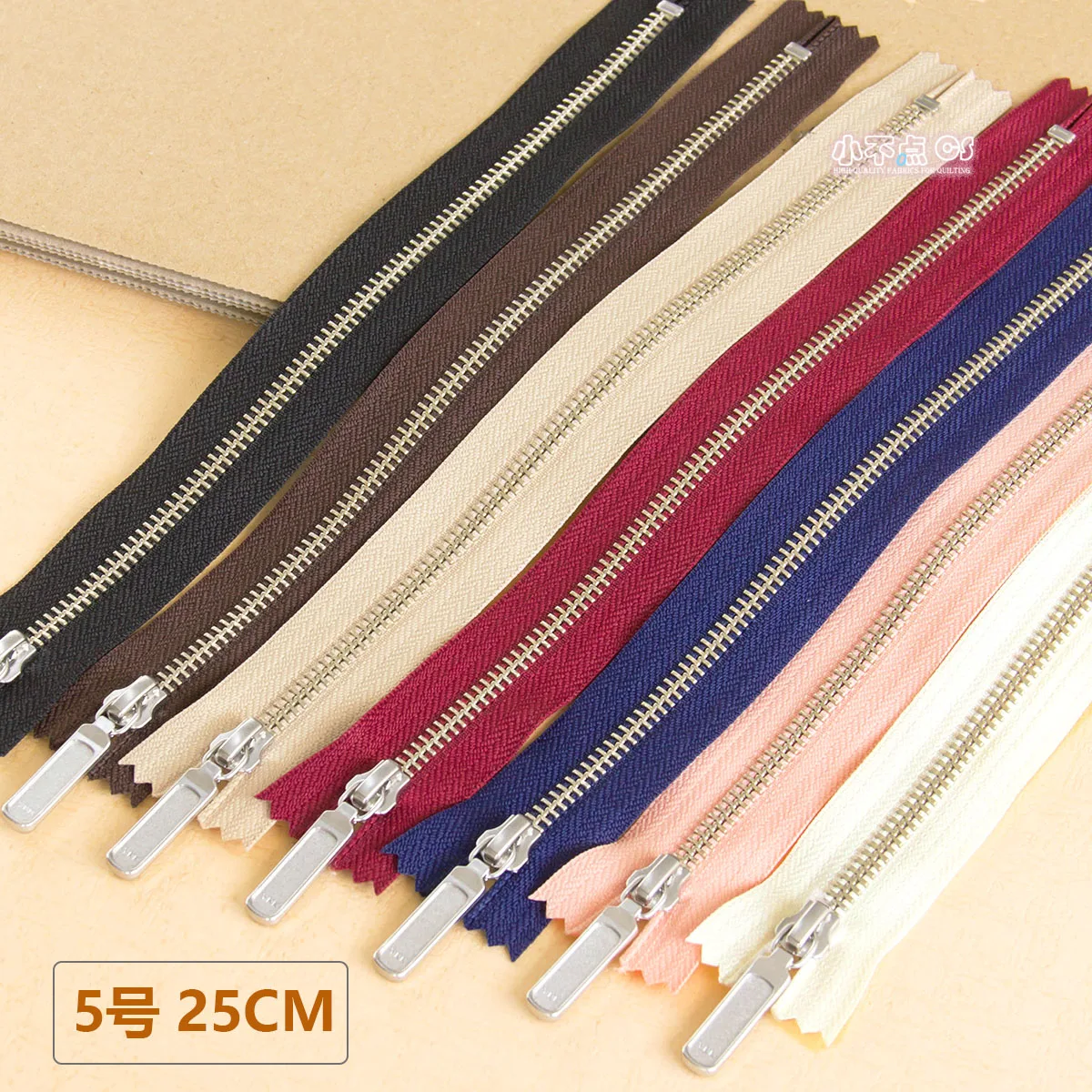 

25CM YKK No. 5, Metal Zipper, Copper Closed Tail with Lock, Leather Goods, Bag Case, Wallet Accessories.1.2.3.5.10 pieces