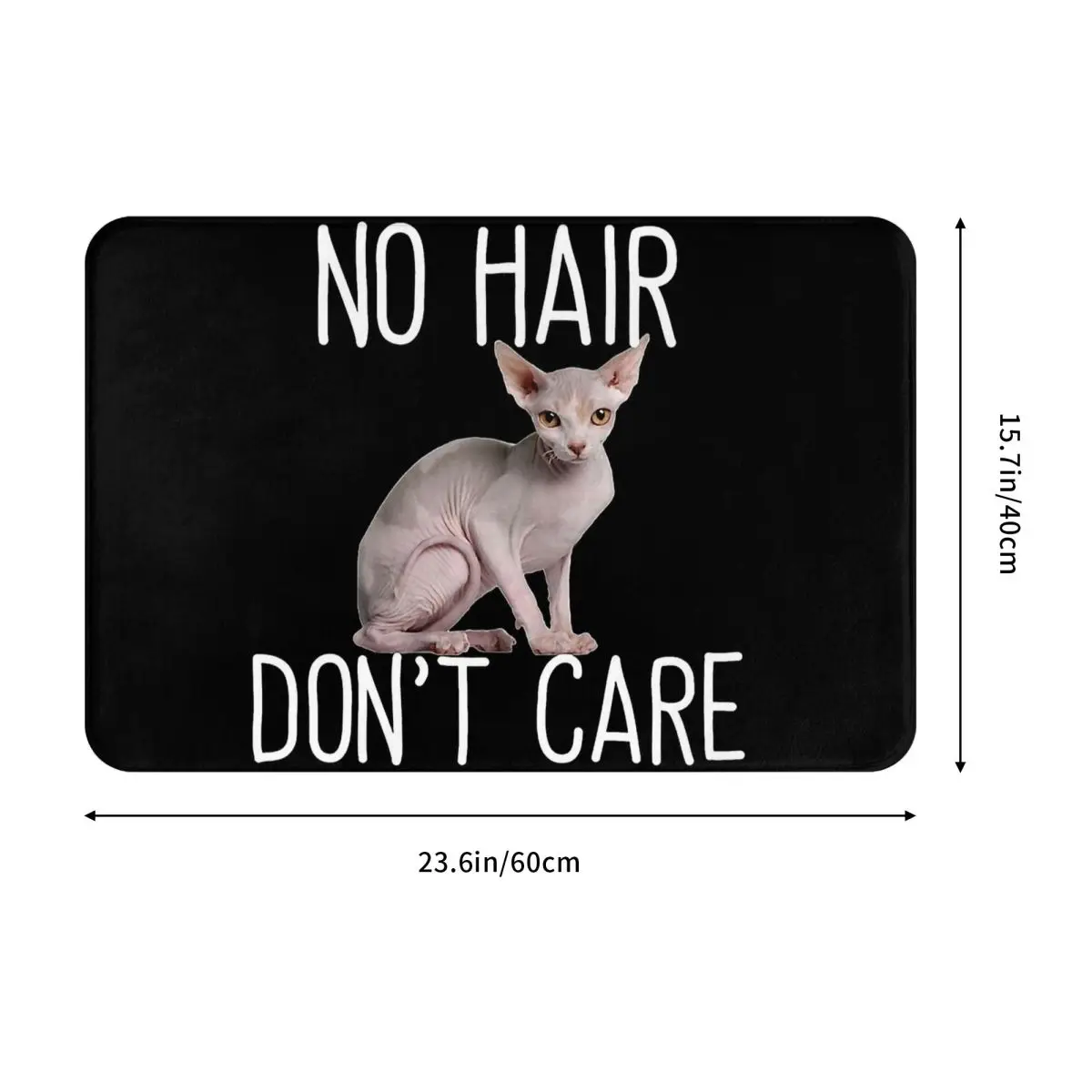 Sphynx Hairless Cat Non-slip Doormat Bath Mat Sphynx Cat No Hair Dont Care Floor Carpet Entrance Door Rug Bedroom Decor