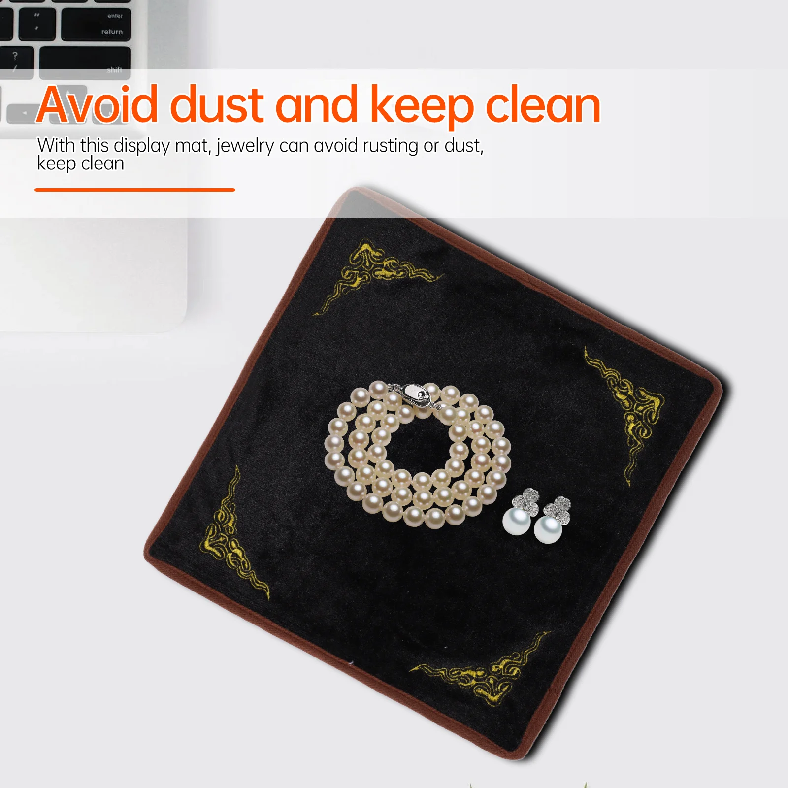 

1pc Jewelry Display Cloth Mat Premium Foldable Non-Scratch Rust-Dust Resistant For Home Jewelry Shop Use Bracelet Counter Pad