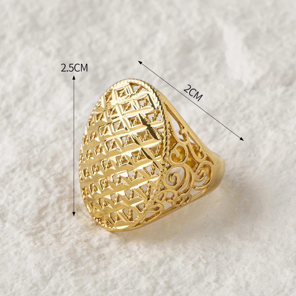 LUIZADA Vintage Türkische Fingerringe Frauen Runde Kristall Caesar Ring Gold Farbe Ethnische Hochzeit Schmuck Ring – Detail 4