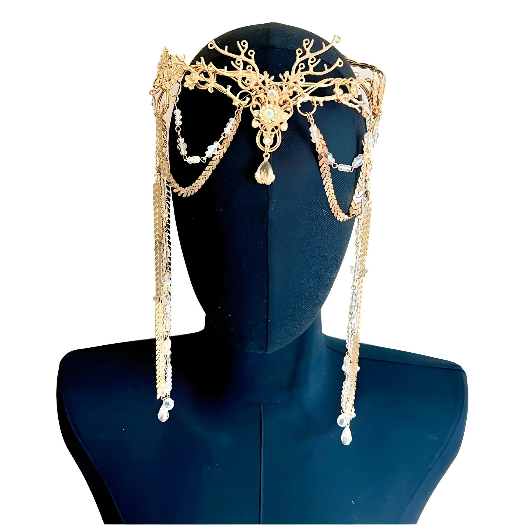 새로운 Tuinga Dunhuang 이국적인 스타일 머리 장식 고대 의상 Hanfu 서부 지역 댄스 소녀 장식 민족 헤어 액세서리