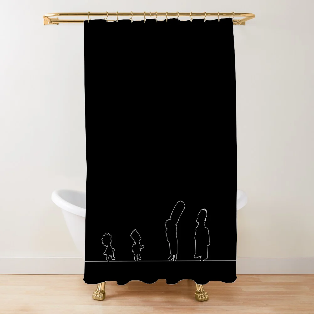 The Simpsons Bathroom Curtains for Houses Rooms Shower Folding Partition European Curtain Accessories Bath Bedrooms Quarto Home