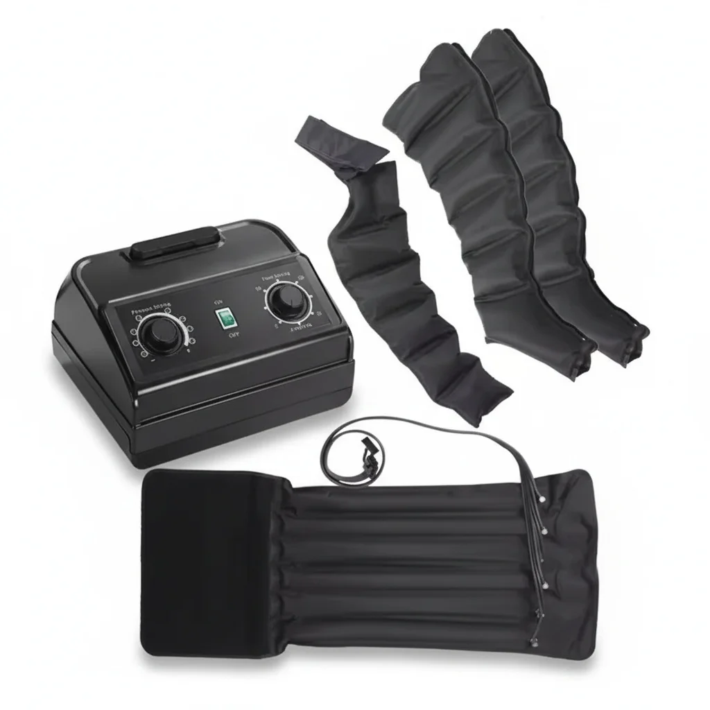 

Premium Air Compression Boots, ABS Nylon TPU Leg Recovery Boots, Air Pressure Massager for Sport Injury Recovery, 21x13x8.6cm